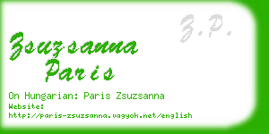 zsuzsanna paris business card